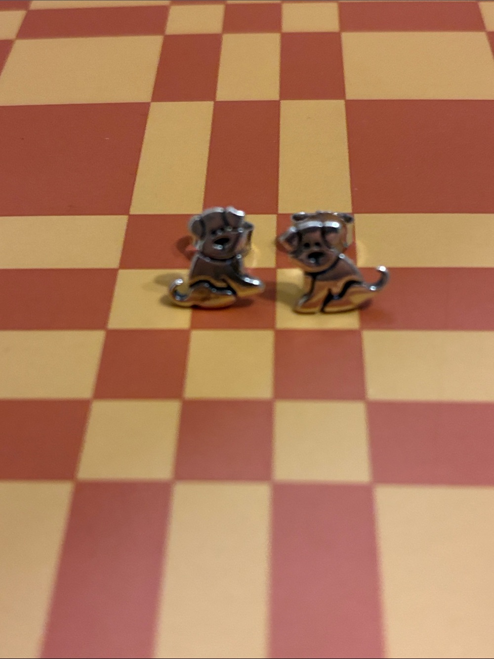 925 Sterling Silver Dog Stud Earrings for Small Pets Fans - Unbranded